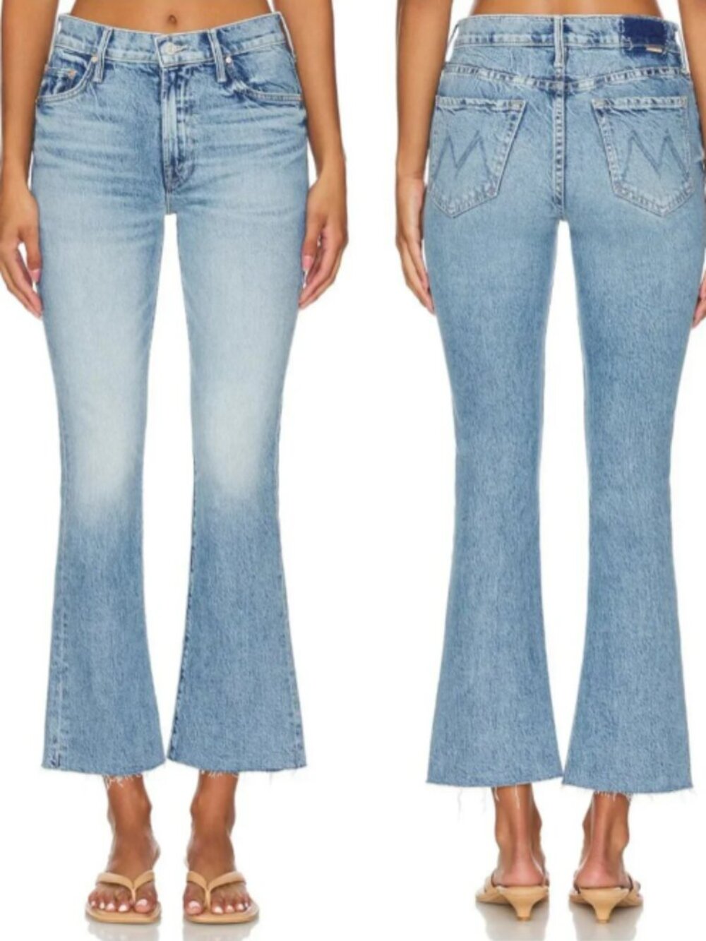 MOTHER Outsider Flood Fray Jeans